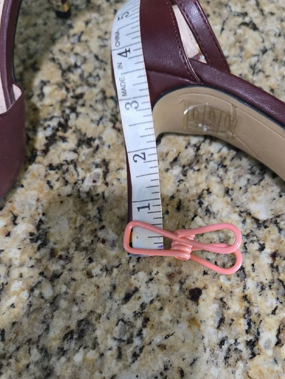 Kelly & Katie Women's Burgundy Pointed Toe Ankle Strap Heels